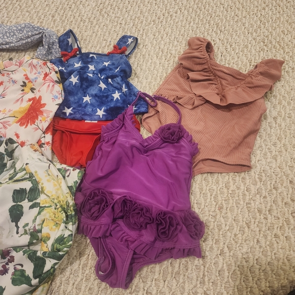 Bundle of Baby Girl Swimsuits 6-9 months - Picture 2 of 4